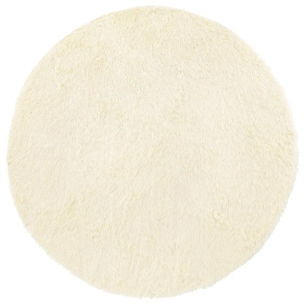 Tappeto Shaggy Pelo Lungo NAVARRA Crema 100x100 cm poliestere