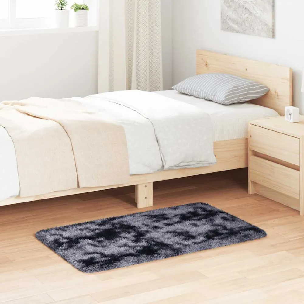 Tappeto Shaggy Pelo Lungo NAVARRA Grigio Scuro 60x100 cm