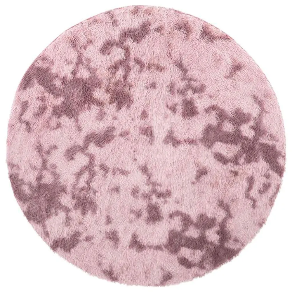 Tappeto Shaggy Pelo Lungo NAVARRA Rosa Antico 100x100cm
