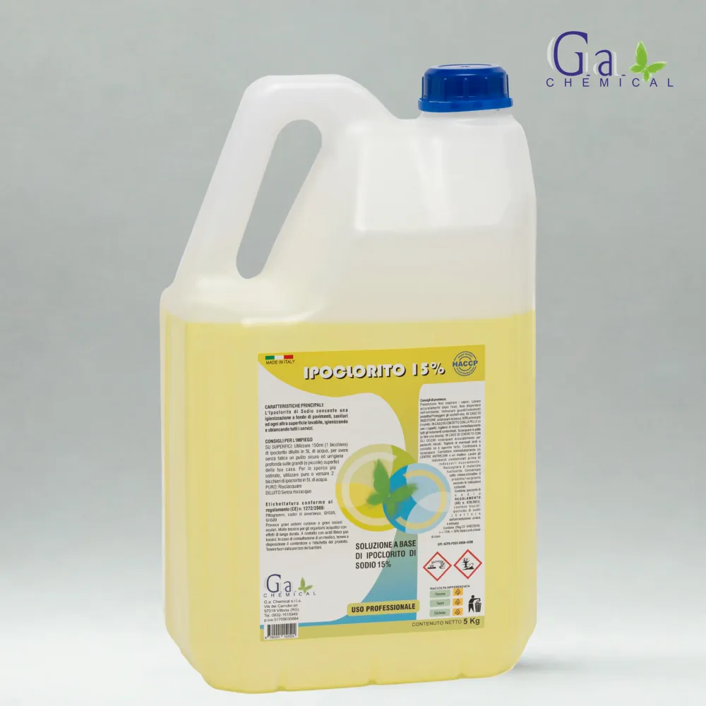 IPOCLORITO 15% - Soluzione base di ipoclorito di sodio - 5kg G.a. Chemical