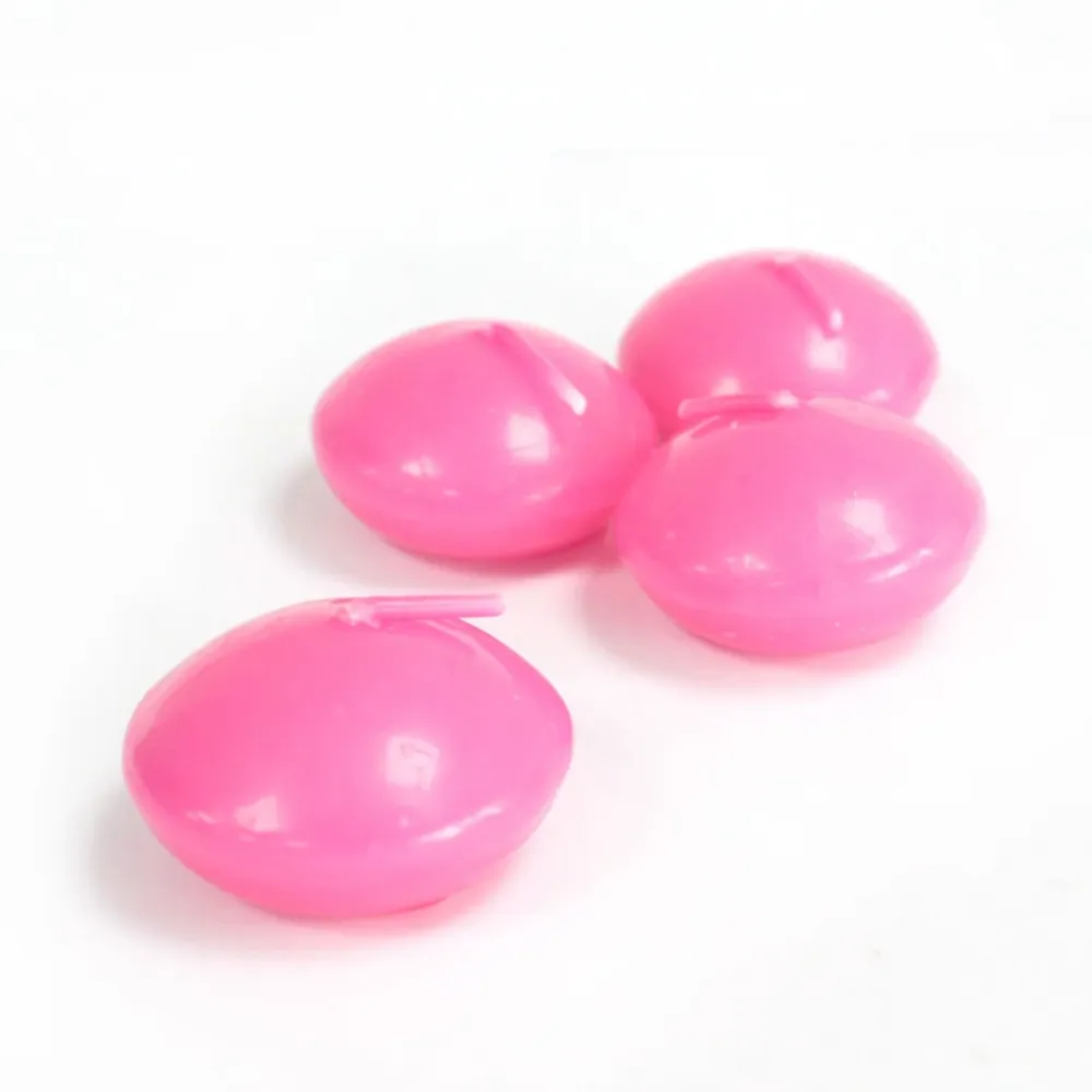 Candele galleggianti piccole rosa non profumate confezione da 10
