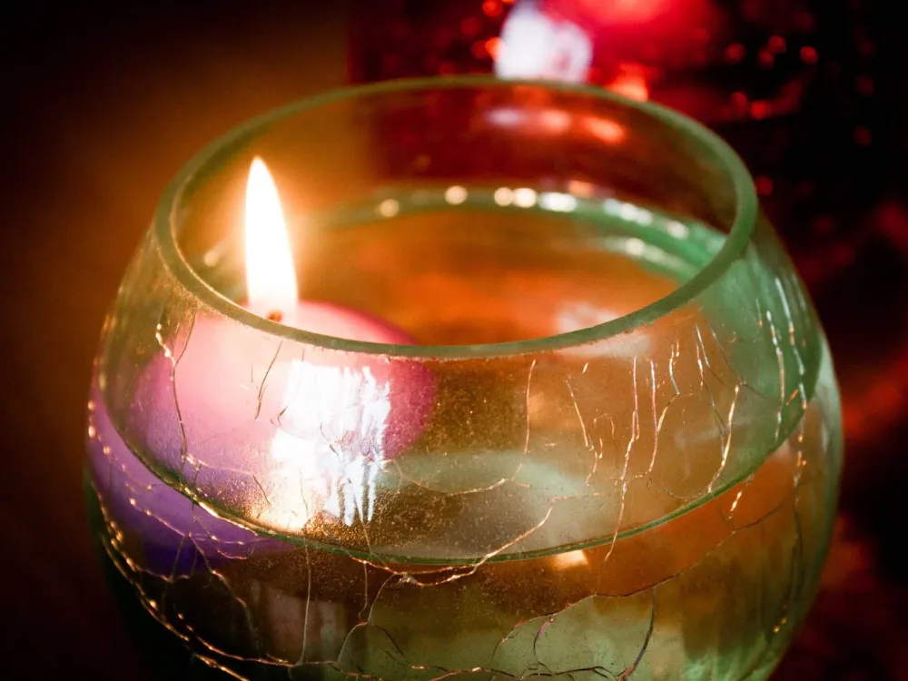 Candele galleggianti piccole rosa non profumate confezione da 10