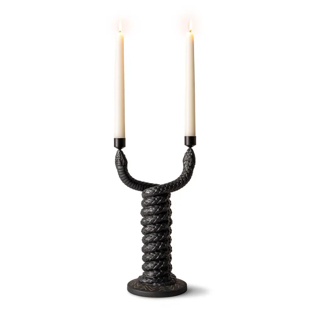 LLADRO' Candelabro Snakes 32x17cm Porcellana