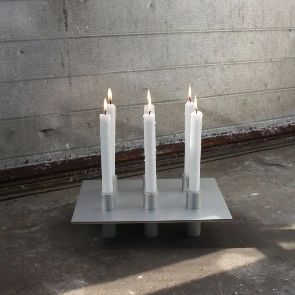 NIKO JUNE P-L 06 Candle Holder Silver