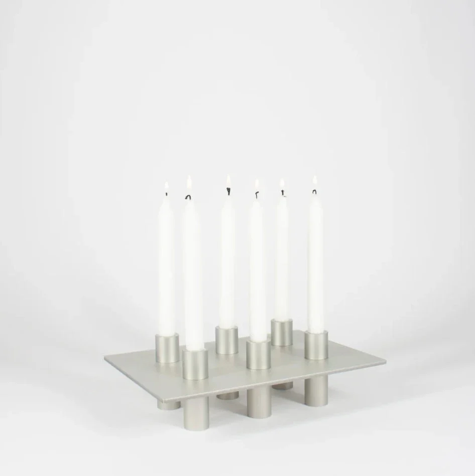 NIKO JUNE P-L 06 Candle Holder Silver
