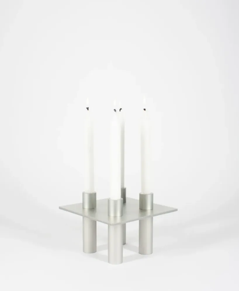 NIKO JUNE P-L 07 Candle Holder Silver