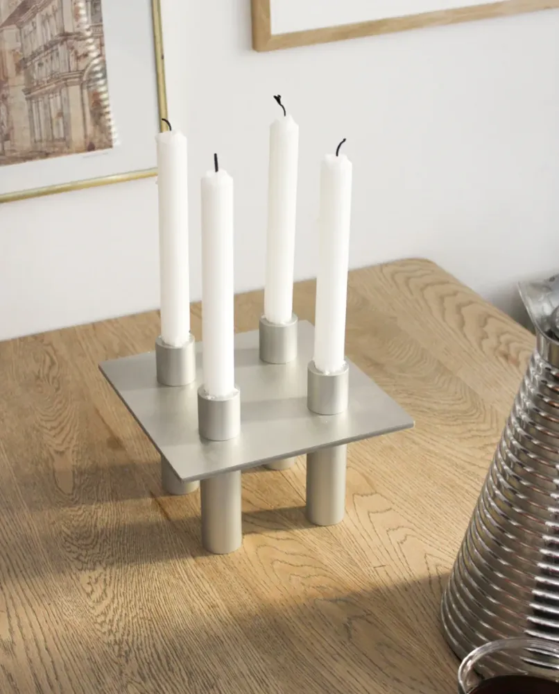 NIKO JUNE P-L 07 Candle Holder Silver