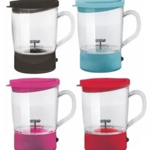 Cappuccinatore Montalatte batteria 3W Acciaio e Plastica Colori Assortiti