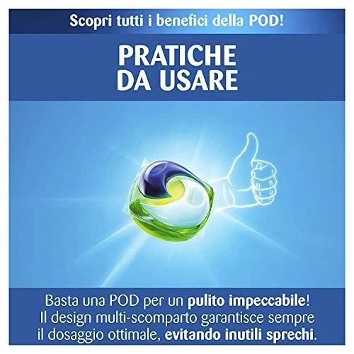 Dash Allin1 PODS Detersivo Lavatrice Capsule Ambra, Maxi Formato 2 x 66,...