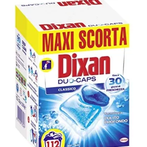 Dixan Duo-Caps Classico Detersivo Lavatrice Predosato Caps, Pulito...