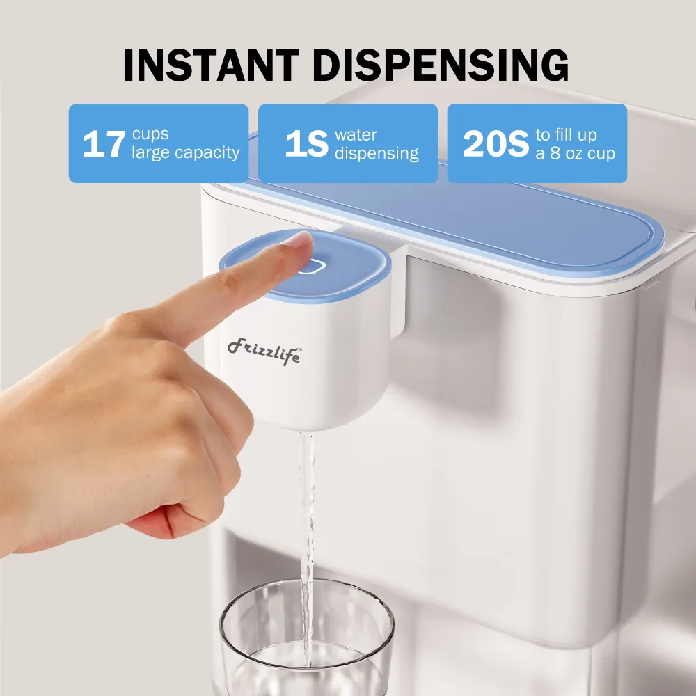 Frizzlife Dispenser di acqua filtrata da banco 8 stadi, modello MD40