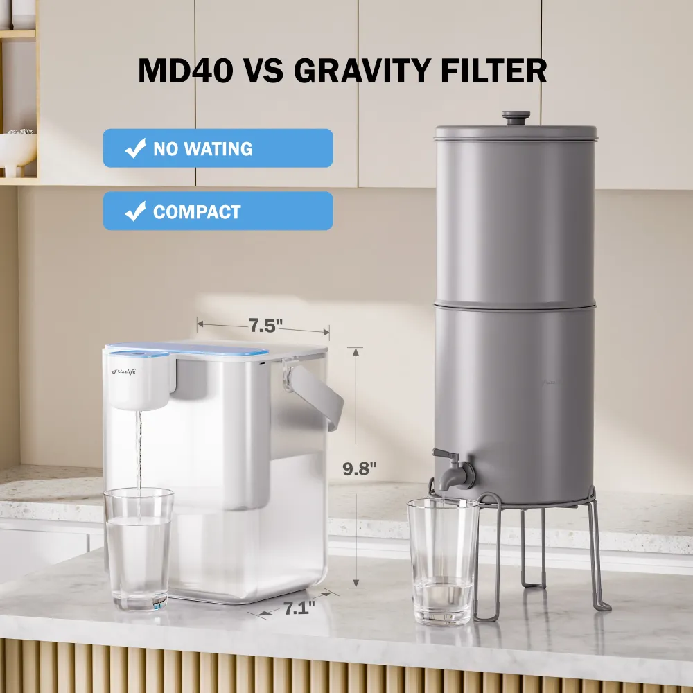 Frizzlife Dispenser di acqua filtrata da banco 8 stadi, modello MD40