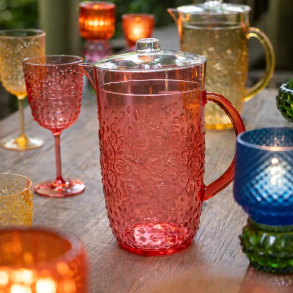 Caraffa Infrangibile Rossa con Coperchio 2,5 L