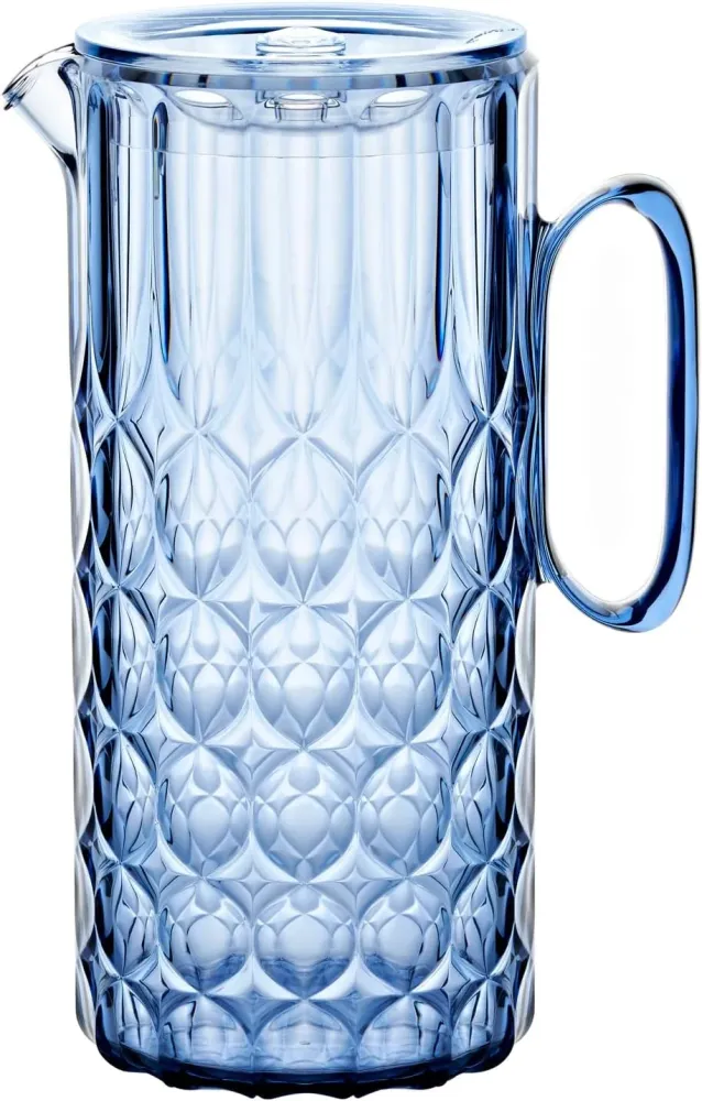 Guzzini - Vanity, Caraffa con coperchio, blu denim, Bio-based SAN e Bio-based SMMA - ACQUA