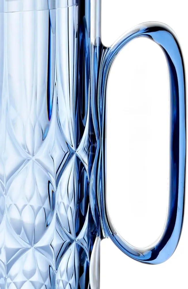Guzzini - Vanity, Caraffa con coperchio, blu denim, Bio-based SAN e Bio-based SMMA - ACQUA