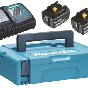 197624-2 - KIT 2 BATTERIE BL1850B + CARICATORE DC18RC con Sensore di Luce Crepuscolare