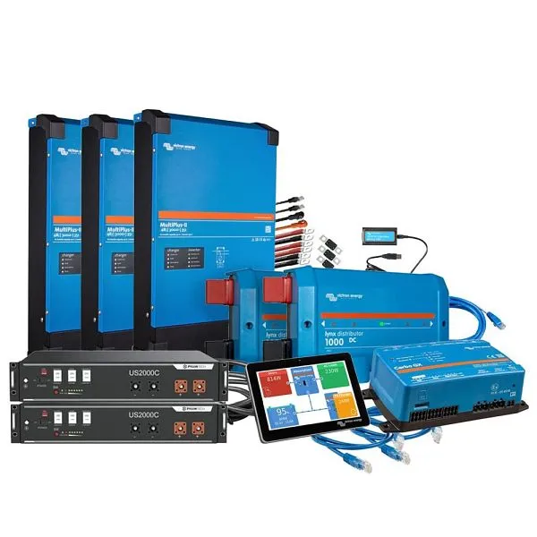 Kit backup Offgridtec trifase 48 kWh con batteria Pylontech US2000C Victron MultiPlus II 48/3000 4-01-015800-001 con Panne...