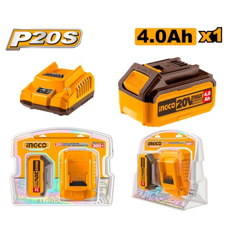 Kit Batteria + Caricabatterie 4ah (fbli2002+fcli2001e) per Illuminazione da Giardino
