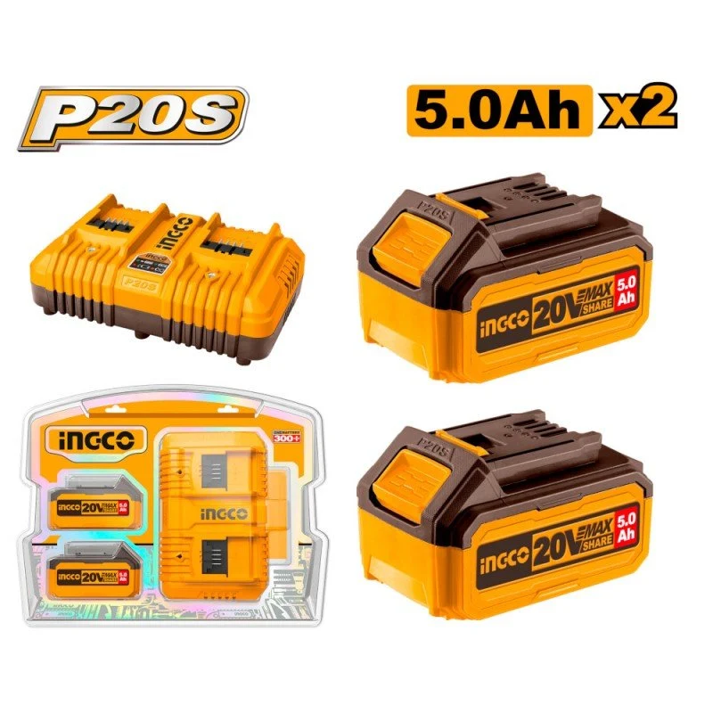 Kit Batteria + Caricabatterie 5ah (FBLI2003+FCLI2034E) con Pannello Monocristallino ad Alta Efficienza