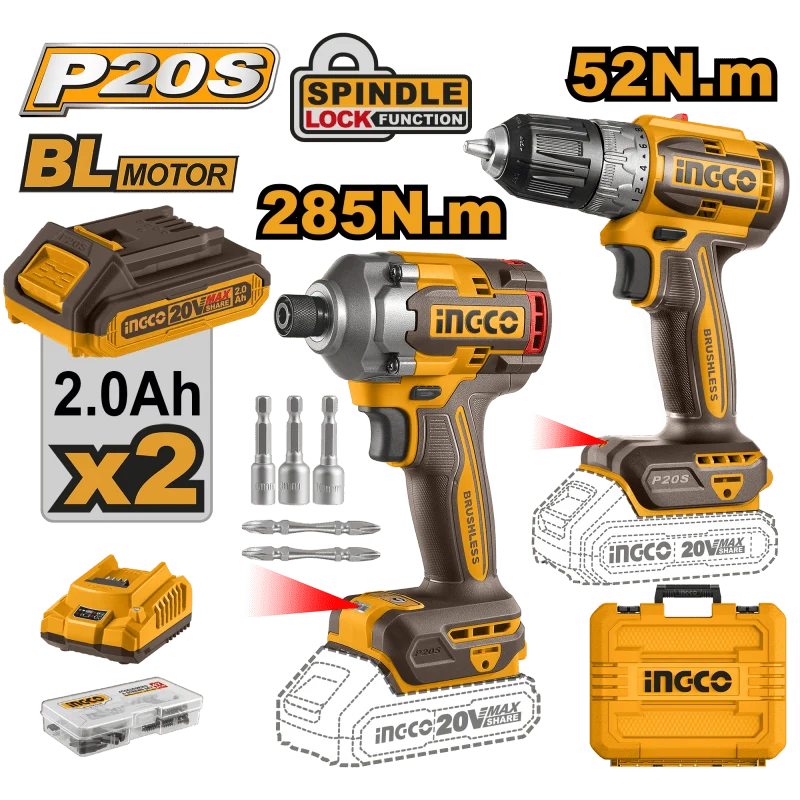 Kit Trapano Cdli20453e +avvitatore Ad Impulsi Cirli2028e con Pannello Monocristallino ad Alta Efficienza