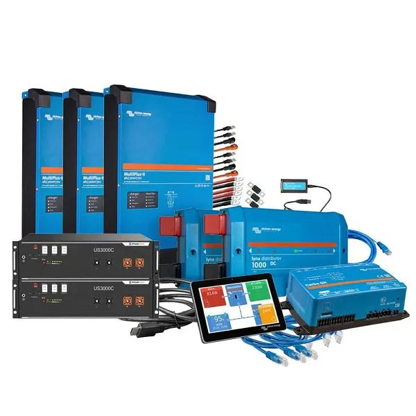 Mini Generatore Eolico da Giardino Kit backup Offgridtec trifase 21kWh con batteria Pylontech US3000C Victron MultiPlus-II...