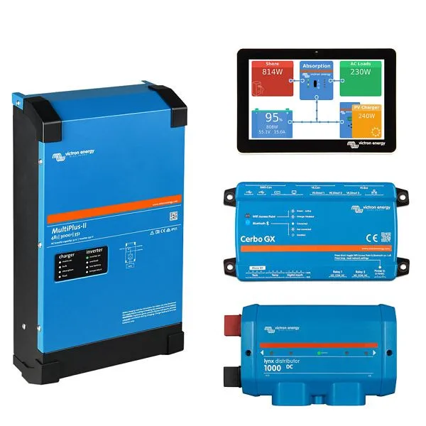 Sistema di Illuminazione Solare Kit backup Offgridtec Batteria Pylontech LiFePo4 da 96 kWh - Victron MultiPlus II 48/3000...