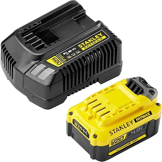 Stanley FatMax SFMCB14M1‑QW – Kit Batteria 18 V V20 4,0 Ah + Caricatore Rapido