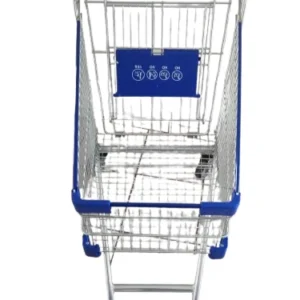 Carrello spesa filo di acciaio inossidabile con porta baby 150 litri (€112,00+iva)