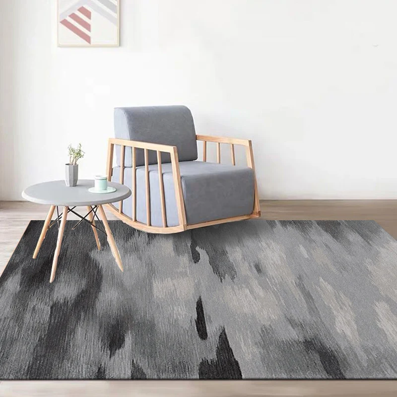 Professionale Tappeto modernista con motivo acquerello Tappeto poliestere blu e giallo con supporto antiscivolo Tappeto la...