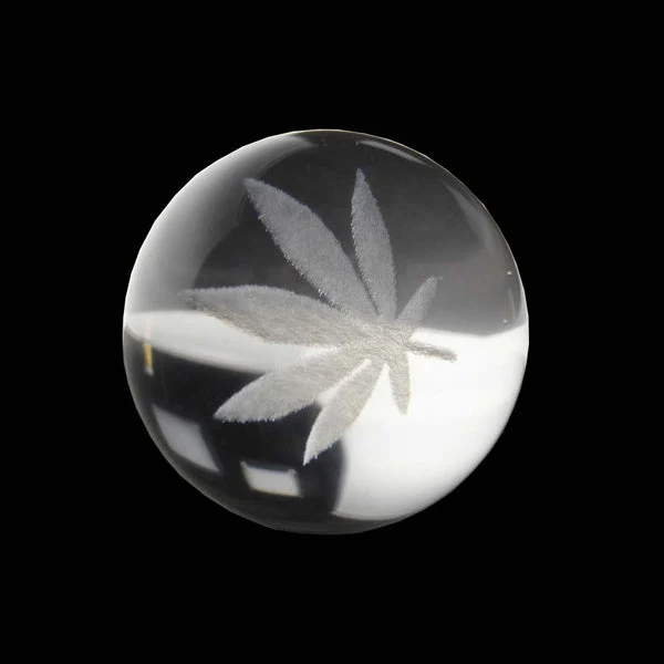 Marijuana Leaf Carb Cap con Scritte Mano