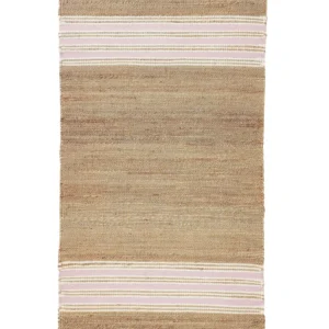 Professionale Tappeto iuta sabbia e rosa pastello 80 x 150 cm MIRZA