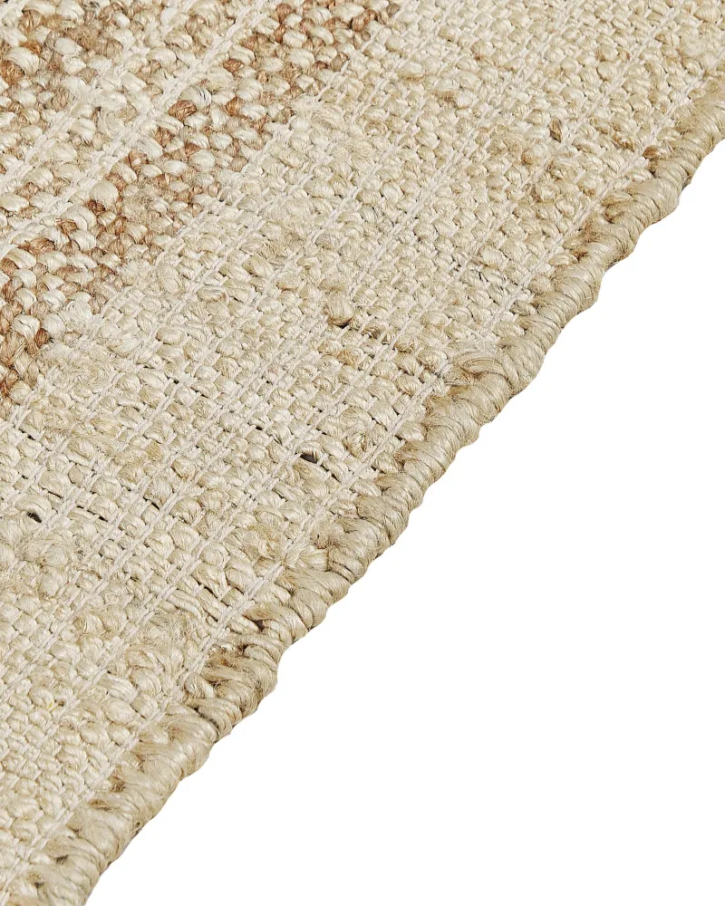 Tappeto iuta beige distinto e naturale 80 x 150 cm ORTAOBA per Acquerelli