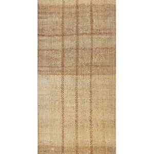 Tappeto iuta crema chiaro e marrone 80 x 150 cm KARKIN Rotolo da 10m