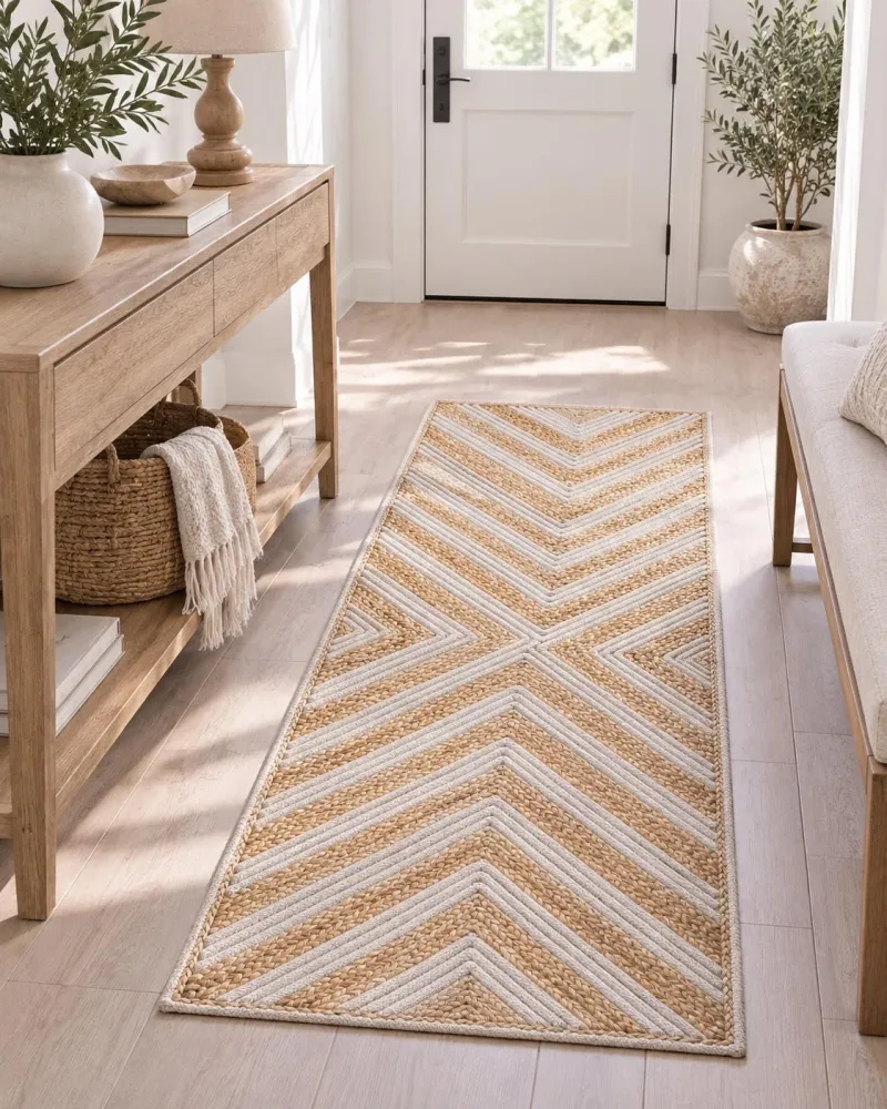 Tappeto nero/beige 80 x 150 cm KARADONA