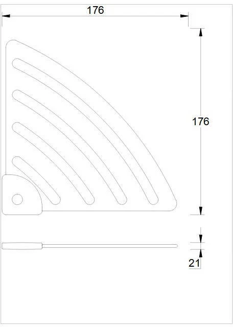 Angolare Doccia Acciaio Inox Serie Point 1 Mensola Ad Angolo per Doccia Made Italy Design Moderno