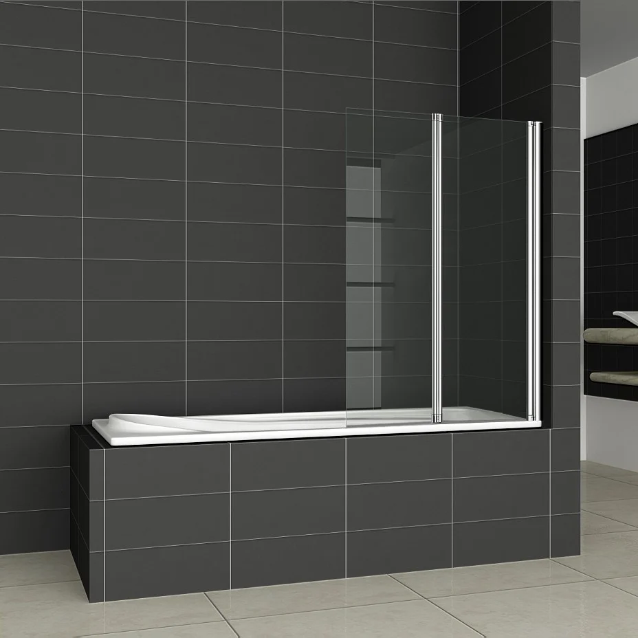 Sopra vasca 100 cm cristallo anticalcare pieghevole