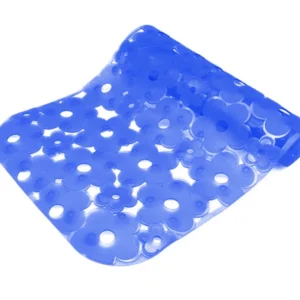 Tappeto Antiscivolo Per Vasca Mod. Margherita Cm 72 X 36- Blu- Dh