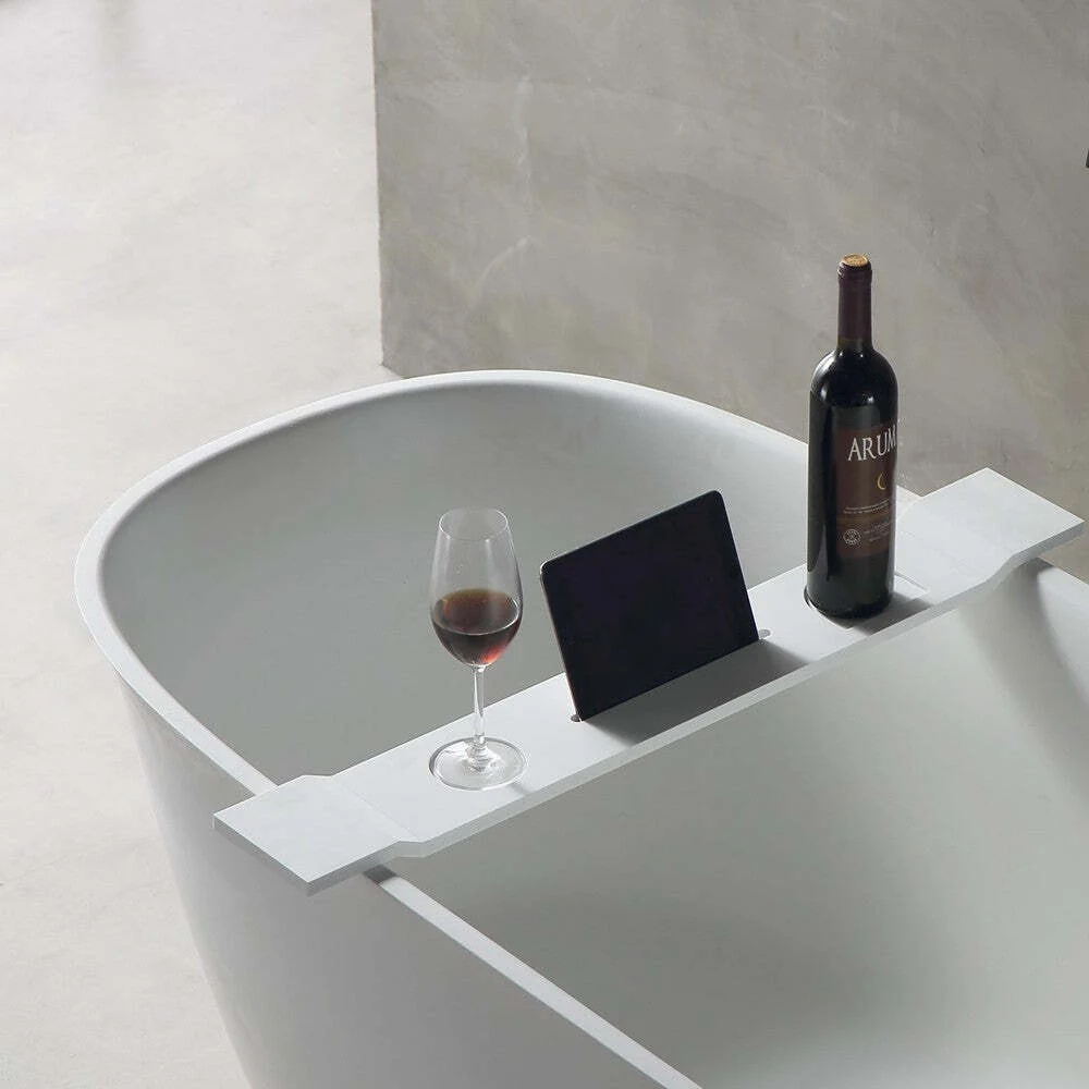 Ogomondo Sopravasca da Bagno Stand Artificial Stone Bianco Opaco Matt