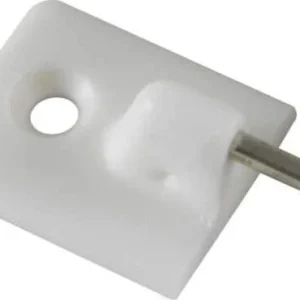 MASIDEF - 4 PEZZI - GANCI AUTOADESIVI PLASTICA PER BACCHETTE TENDA - COLORE BIANCO