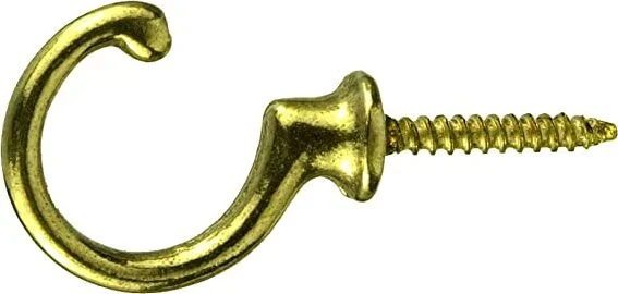 2 PEZZI - GANCI PER TENDAGGI 35MM - OTTONE