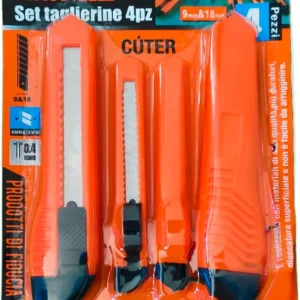 Kit 4 Taglierini Cutter 18mm + 9mm Ledlux