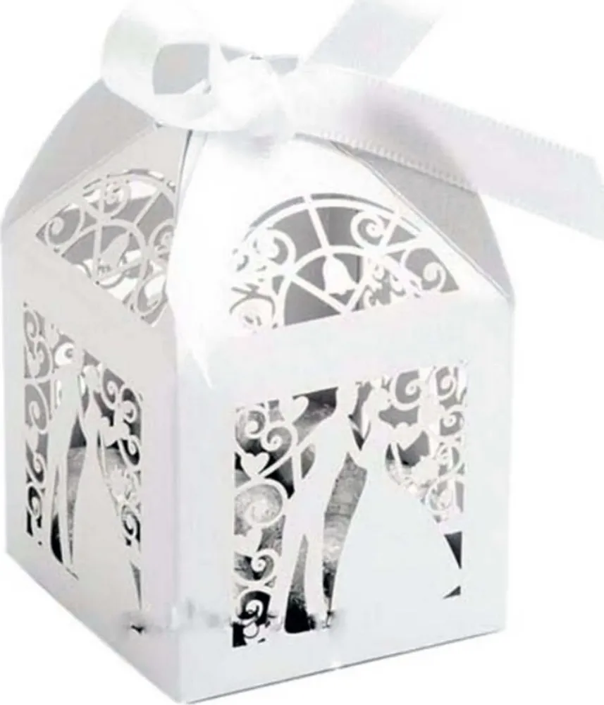 Scatoline Da Regalo Portaconfetti Porta Confetti Dolci Bianco Matrimonio Wedding
