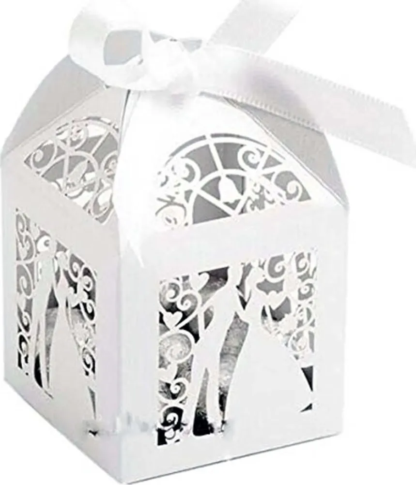 Scatoline Da Regalo Portaconfetti Porta Confetti Dolci Bianco Matrimonio Wedding