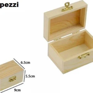 Set 6 Scatoline Legno Portagioie Scatola Cofanetto Rettangolari 74005a Ly-10322