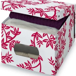 DOMOPAK - SCATOLA GUARDAROBA FLAIR 42X50X31CM X-LARGE COLORE ROSSO