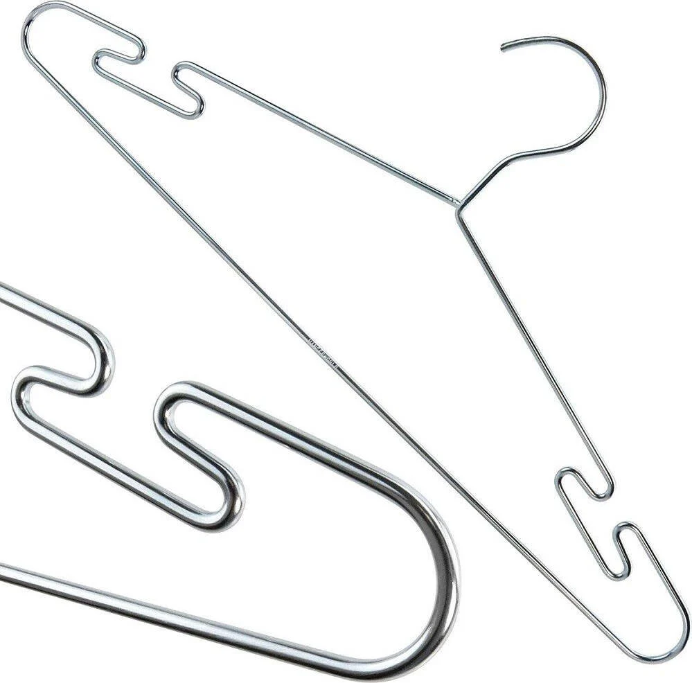 Set 5 Pezzi Grucce Stampelle Appendiabiti Metallo Larghe 40cm Art. 10456