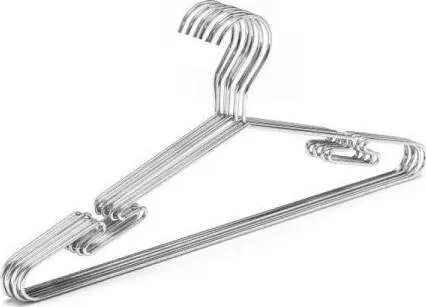 Set 5 Pezzi Grucce Stampelle Appendiabiti Metallo Larghe 40cm Art. 10456