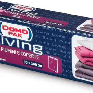 DOMOPAK - 2 CUSTODIE PIUMONI E COPERTE 80X108CM