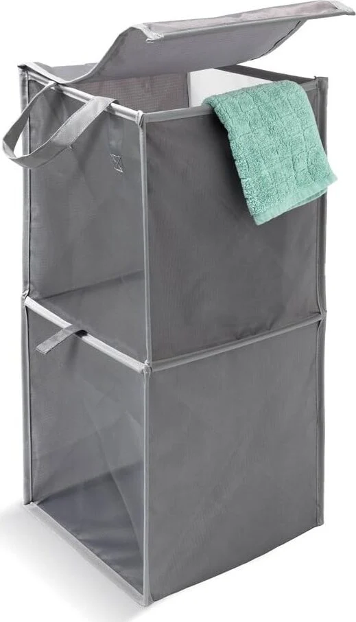 DOMOPAK - PORTABIANCHERIA 33x33x66 CM COLORE BIANCO O GRIGIO