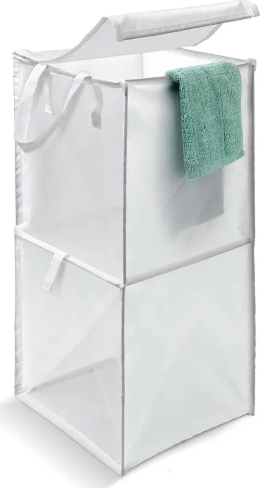 DOMOPAK - PORTABIANCHERIA 33x33x66 CM COLORE BIANCO O GRIGIO